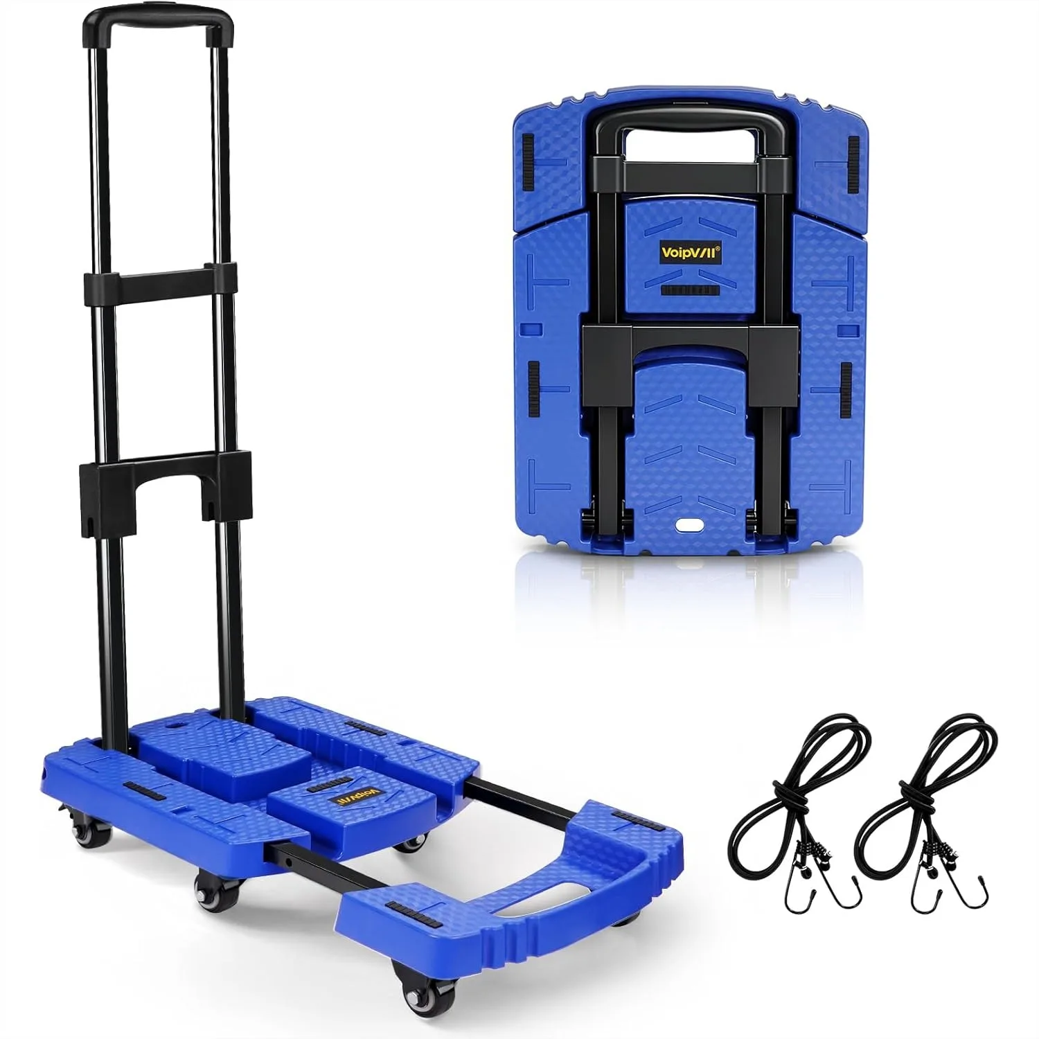 Folding Hand Truck 500lbs, Heavy Duty Dolly Cart with 6 Wheels, Portable Collapsible Luggage Cart with Elastic Ropes for Easy
Folding Hand Truck 500lbs, Heavy Duty Dolly Cart with 6 Wheels, Portable Collapsible Luggage Cart with Elastic Ropes for Easy