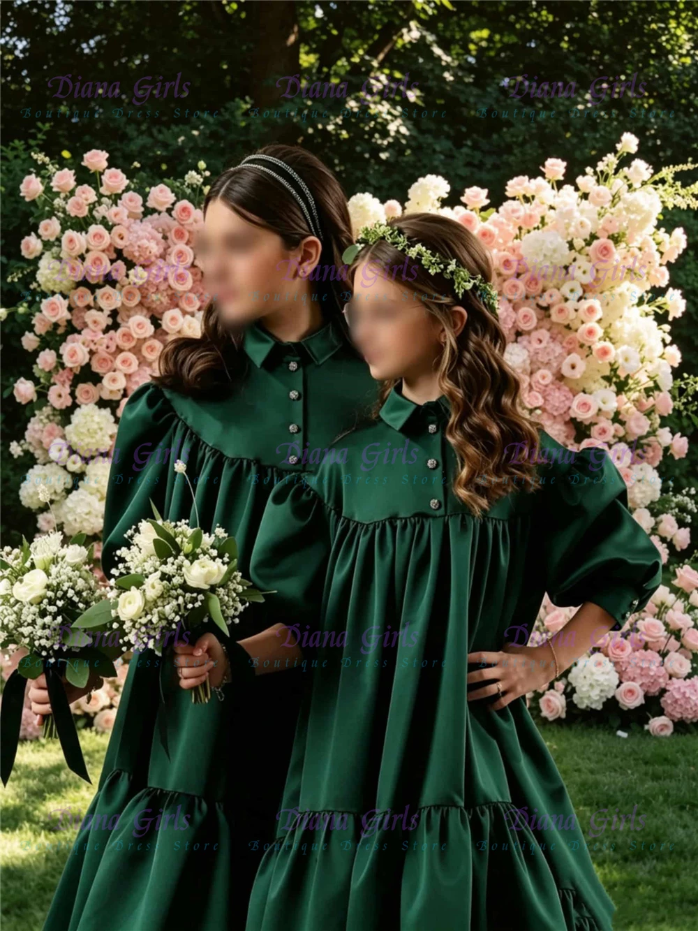 Quality Elegant Flower Girl Dress Green Satin Fluffy Little Girls Baptism Wedding Birthday Party Evening Ball Baptism Gowns
Quality Elegant Flower Girl Dress Green Satin Fluffy Little Girls Baptism Wedding Birthday Party Evening Ball Baptism Gowns
