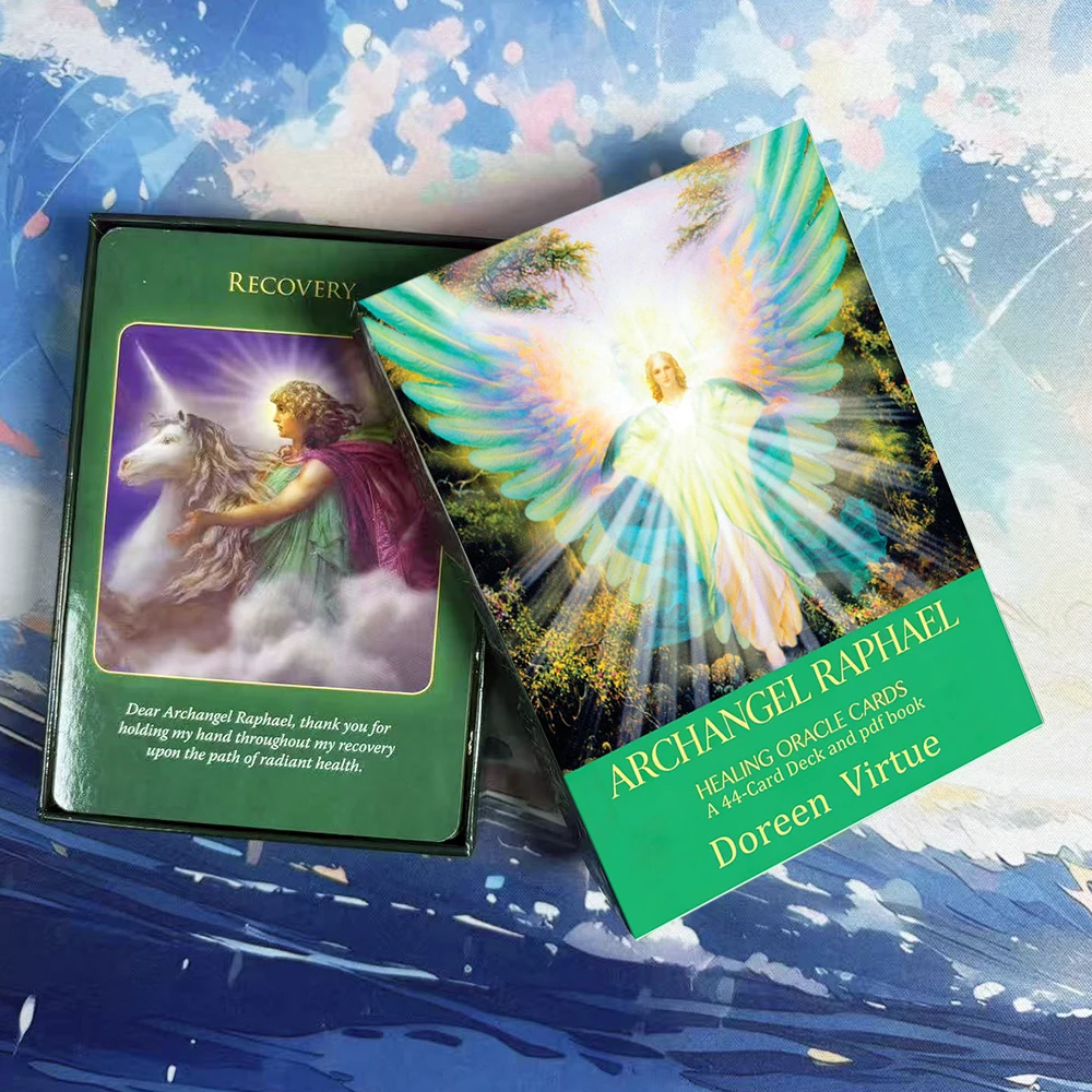 12×8.7 cm (4.72×3.43 in) Archangel Raphael Healing Oracle Cards: A 44-Card Deck and PDF book
12×8.7 cm (4.72×3.43 in) Archangel Raphael Healing Oracle Cards: A 44-Card Deck and PDF book