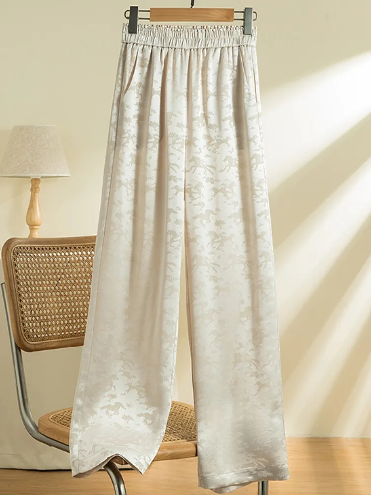 New Chinese Style High Waist Wide Leg Pants Women's Spring Summer Acetate Satin Ice Silk Casual Loose Floral Embroidery Long ...
New Chinese Style High Waist Wide Leg Pants Women's Spring Summer Acetate Satin Ice Silk Casual Loose Floral Embroidery Long ...