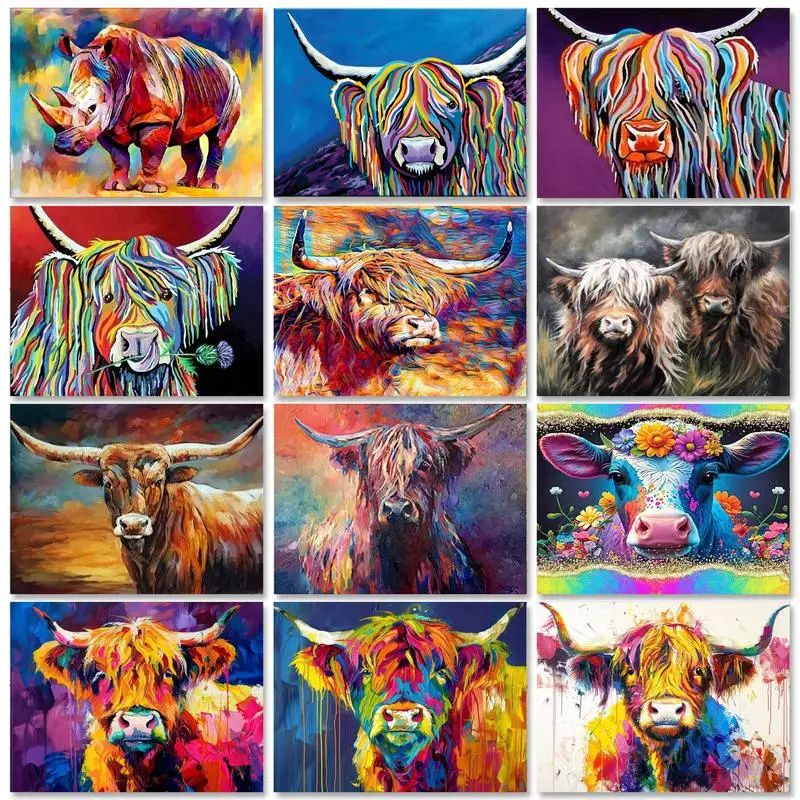 GATYZTORY DIY Painting By Numbers Bull Colorful On Canvas Wall Art Picture By Numbers Animal Acrylic Home Decoration
GATYZTORY DIY Painting By Numbers Bull Colorful On Canvas Wall Art Picture By Numbers Animal Acrylic Home Decoration