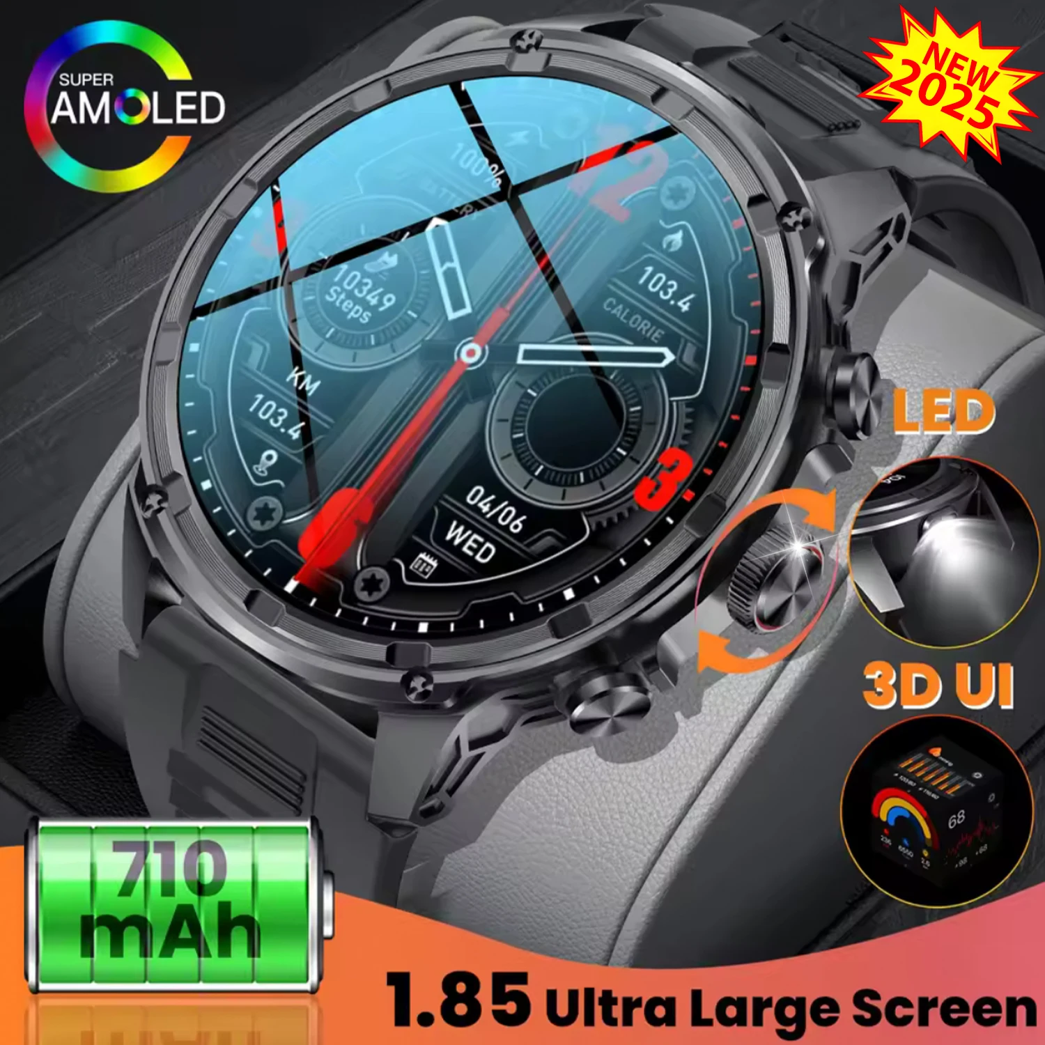 Smart Watch GPS Track Smart Watch Men 1.85-Inch HD AMOLED Screen 710 Mah Battery Bluetooth Call For Huawei Xiaomi Watch 2025New
Smart Watch GPS Track Smart Watch Men 1.85-Inch HD AMOLED Screen 710 Mah Battery Bluetooth Call For Huawei Xiaomi Watch 2025New
