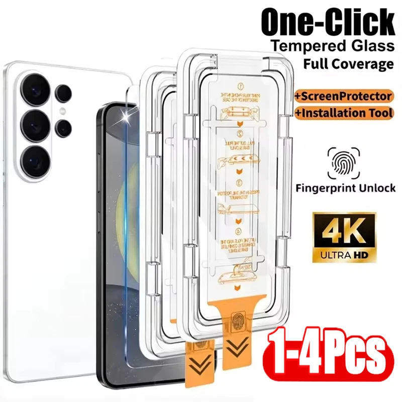 1-4PCS Screen Protector For Samsung S26 Ultra S25 S24 S23 A26 A36 A56 A55 A35 A54 A16 Dust Free Easy Install Tempered Glass Film
1-4PCS Screen Protector For Samsung S26 Ultra S25 S24 S23 A26 A36 A56 A55 A35 A54 A16 Dust Free Easy Install Tempered Glass Film