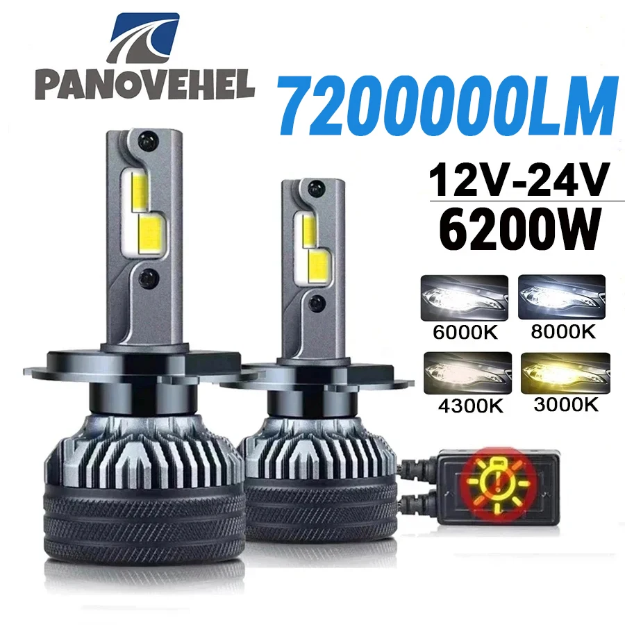 PANOVEHEL H4 LED CANBUS 7200000LM 6200W 4300K 6000K 8000K Car LED Headlight H7 H1 Headlights 9005 H7 H11 Led Light 12V 24V Truck
PANOVEHEL H4 LED CANBUS 7200000LM 6200W 4300K 6000K 8000K Car LED Headlight H7 H1 Headlights 9005 H7 H11 Led Light 12V 24V Truck