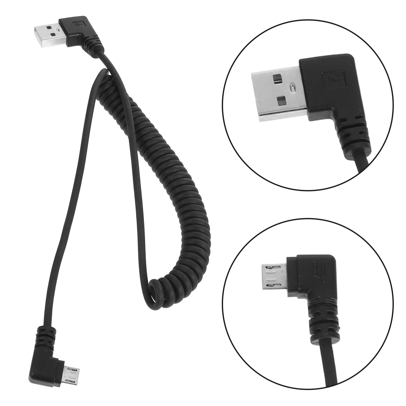 Spring USB Charging Cable 90 Degree Right Angle Connectors High Speed Data Cord for Smartphone Tablet and Mini USB
Spring USB Charging Cable 90 Degree Right Angle Connectors High Speed Data Cord for Smartphone Tablet and Mini USB