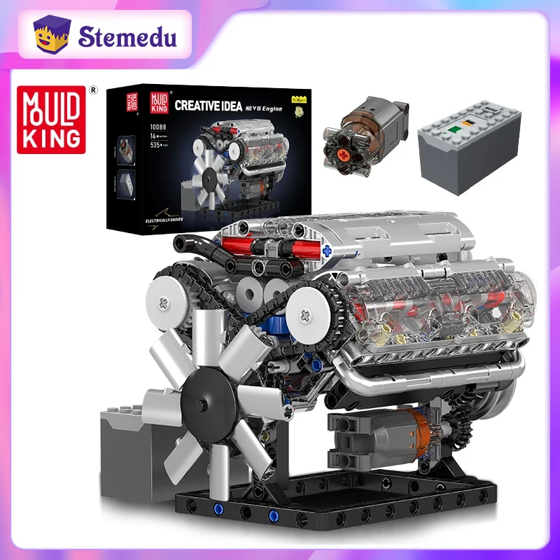 Mold King 10088 Технический автомобильный строительный блок MOC Моторизованный двигатель V8 Модель в сборе Автомобильный кирпич Часть игрушки Детский рождественский подарок
Mold King 10088 Технический автомобильный строительный блок MOC Моторизованный двигатель V8 Модель в сборе Автомобильный кирпич Часть игрушки Детский рождественский подарок