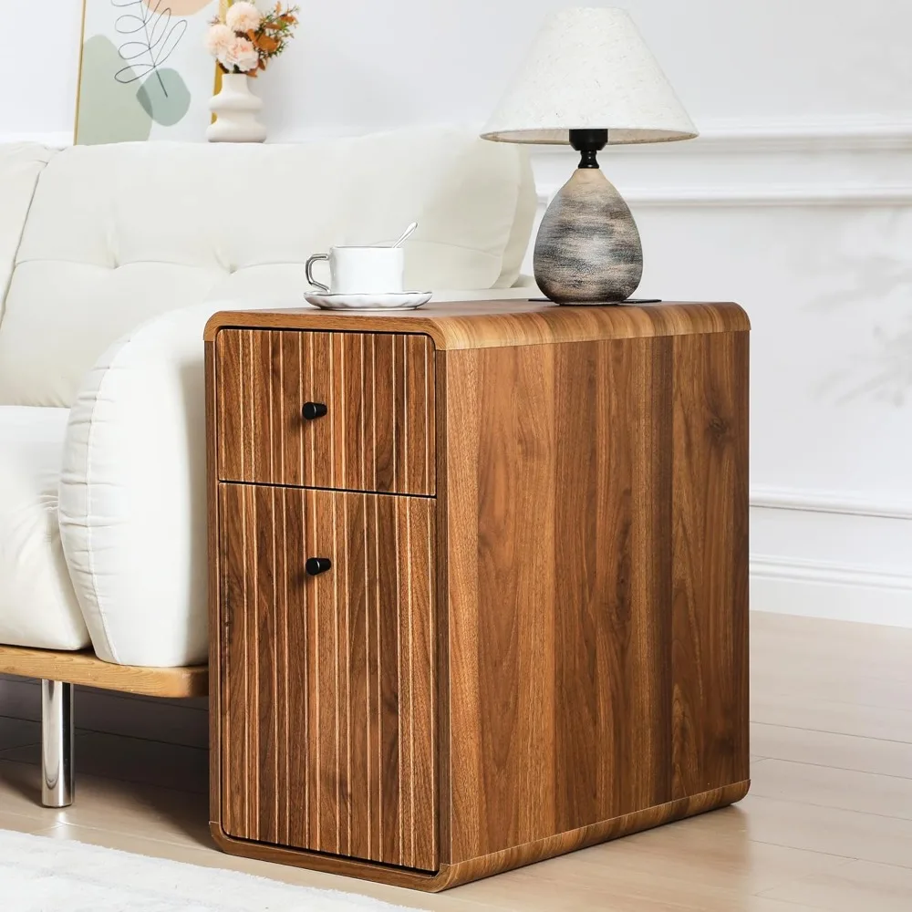 Modern Charging Station Nightstand for Living Room: Compact Side Table with Drawer and Door
Modern Charging Station Nightstand for Living Room: Compact Side Table with Drawer and Door