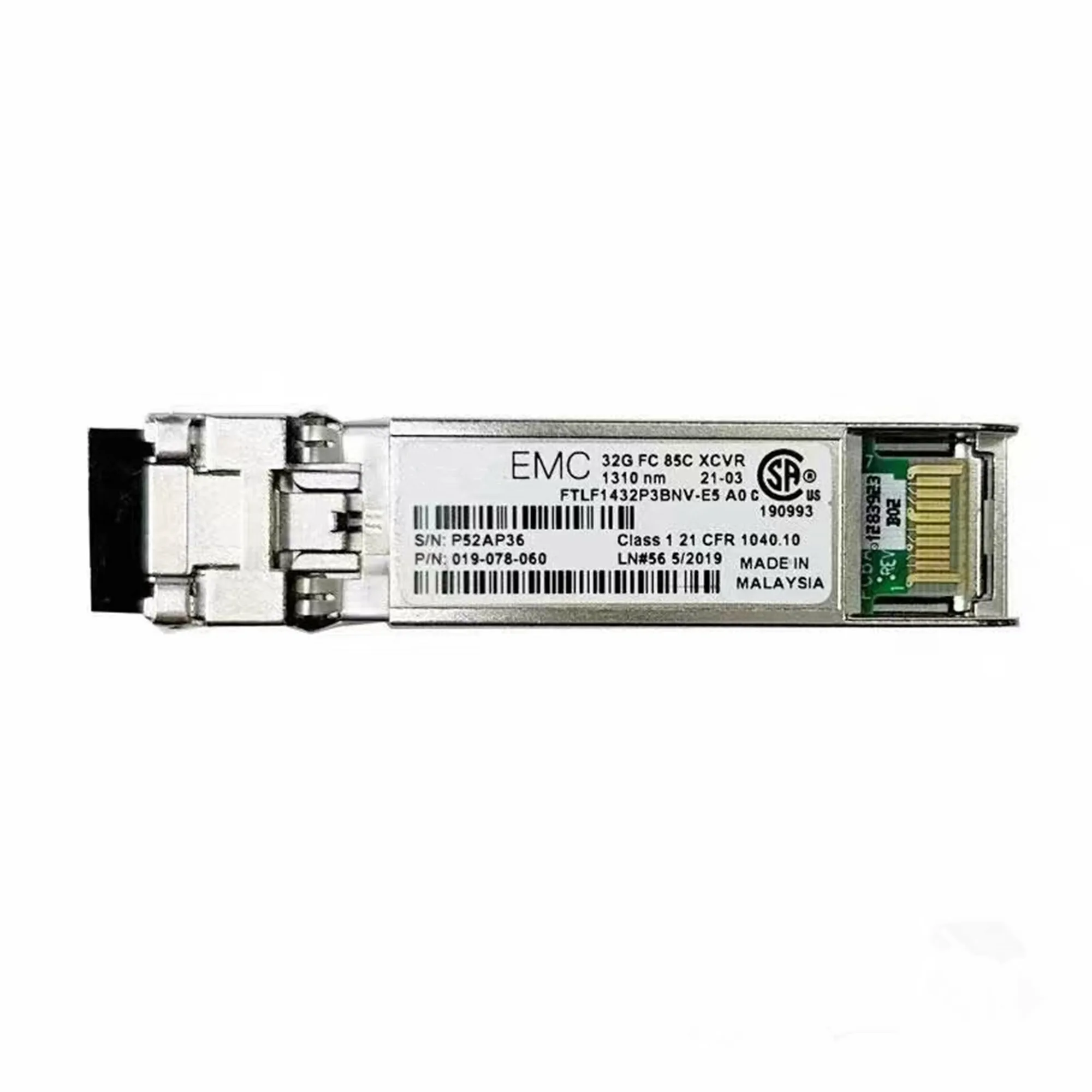 1PCS SFP Transceiver 32GB 10KM Fiber Switch FTLF1432P3BNV-E5 32G FC XCVR 1310NM 019-078-060
1PCS SFP Transceiver 32GB 10KM Fiber Switch FTLF1432P3BNV-E5 32G FC XCVR 1310NM 019-078-060