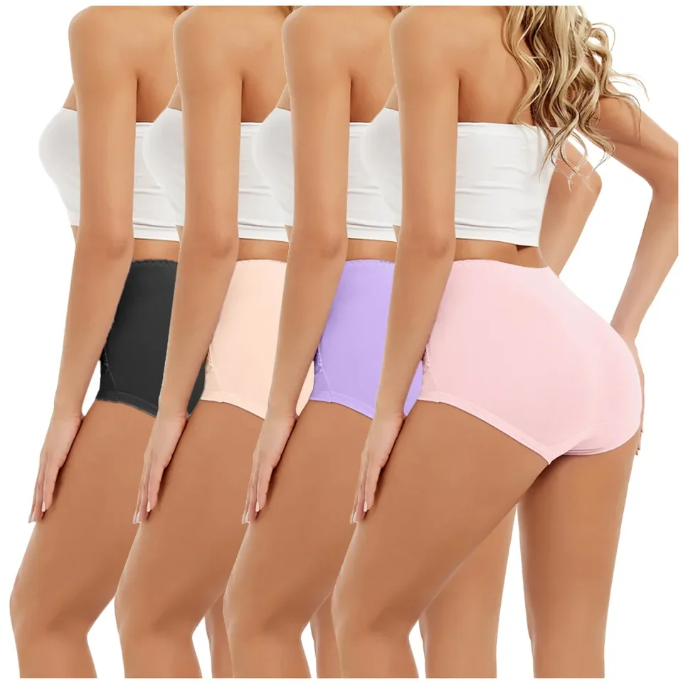 4Pcs Women's Cotton High Waist Panties Seamless Underwear Plus Size Solid Color Briefs Intimate Breathable Panty Female Lingerie
4Pcs Women's Cotton High Waist Panties Seamless Underwear Plus Size Solid Color Briefs Intimate Breathable Panty Female Lingerie