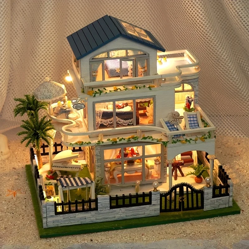 DIY 3D Wooden Cottage Model Kit - Miniature Hand-Assembled Villa Craft with Illustrated Instructions Perfect Birthday Gifts
DIY 3D Wooden Cottage Model Kit - Miniature Hand-Assembled Villa Craft with Illustrated Instructions Perfect Birthday Gifts