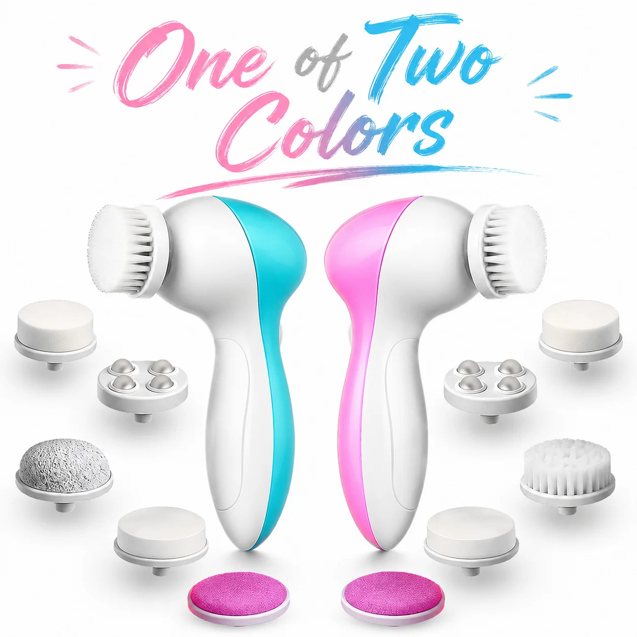 Blue/Pink Cleansing brush/face brush: Electric rotating cleansing brush, equipped with 6 brush heads, soft brush heads that do not harm the skin, 2-speed adjustable, can deeply clean, gently exfoliate, remove blackheads, and massage.
Blue/Pink Cleansing brush/face brush: Electric rotating cleansing brush, equipped with 6 brush heads, soft brush heads that do not harm the skin, 2-speed adjustable, can deeply clean, gently exfoliate, remove blackheads, and massage.