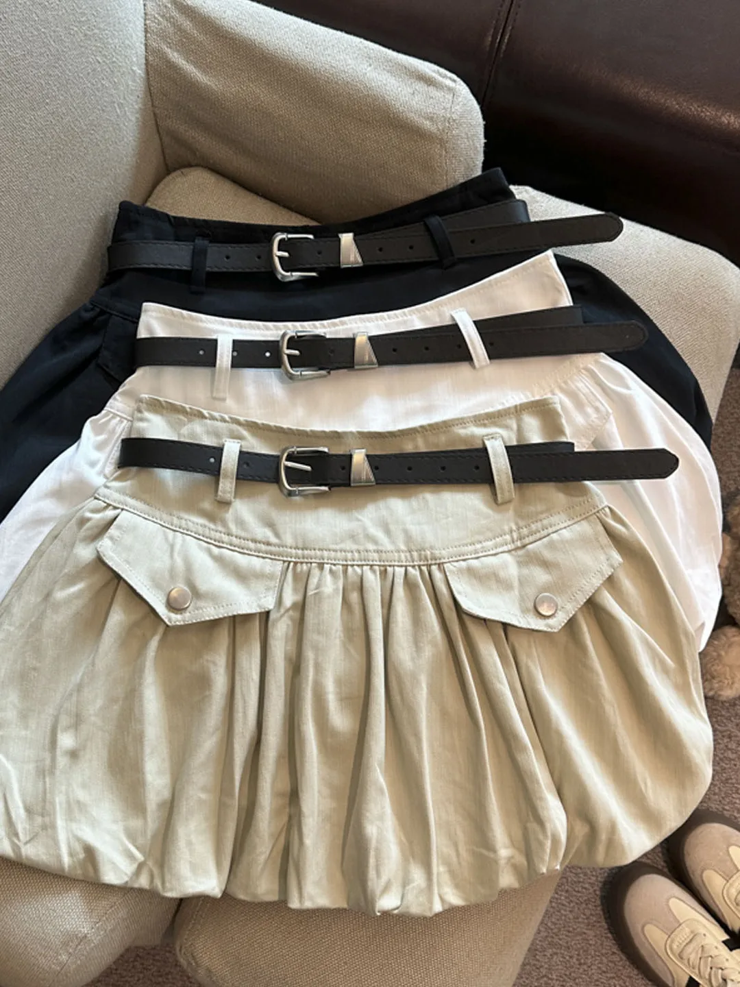 Kaki Color Flower Bud Half Skirt with Belt Women's 2026 Summer New Anti-Aging Versatile Slimming High Street Short Skirt
Kaki Color Flower Bud Half Skirt with Belt Women's 2026 Summer New Anti-Aging Versatile Slimming High Street Short Skirt