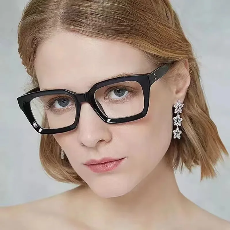 BETSION New Stylish Personalized Square Reading Glasses with Blue Light Blocking, Simple Retro Plain Lens Eyewear Frame #RG4171
BETSION New Stylish Personalized Square Reading Glasses with Blue Light Blocking, Simple Retro Plain Lens Eyewear Frame #RG4171