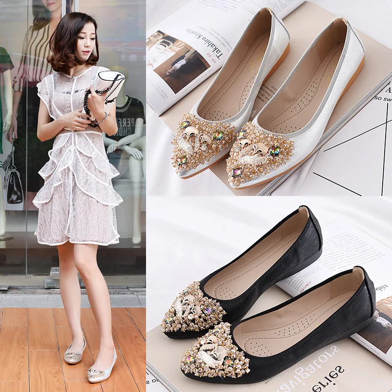 2024 Lady Flats Fashion Fox Design Rhinestone Ladies Flat Shoes Elegant Pointed Toe Foldable Women Flats Crystal Woman Loafers
2024 Lady Flats Fashion Fox Design Rhinestone Ladies Flat Shoes Elegant Pointed Toe Foldable Women Flats Crystal Woman Loafers