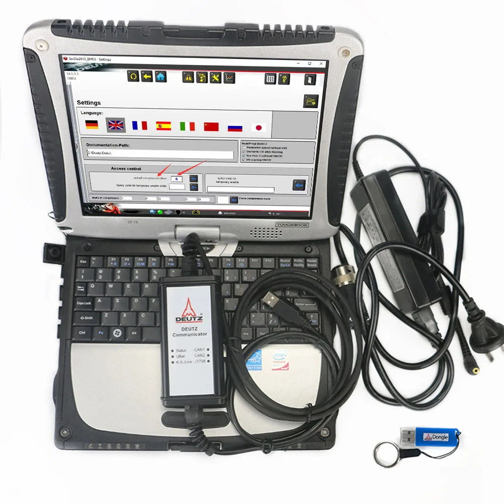 for Deutz Diesel Diagnostic tool Communicator for Deutz DECOM controllers SerDia Truck Diagnostic tool with dongle+CF19 Laptop
for Deutz Diesel Diagnostic tool Communicator for Deutz DECOM controllers SerDia Truck Diagnostic tool with dongle+CF19 Laptop