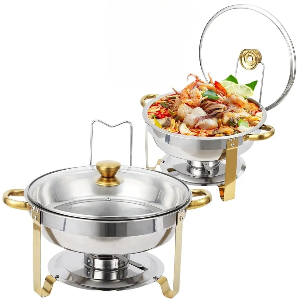 Chafing Dishes For Buffet Set Of 2, 5Qt Buffet Servers And Warmers, Round Catering Food Warmers Stainl Steel Chafing Dish
Chafing Dishes For Buffet Set Of 2, 5Qt Buffet Servers And Warmers, Round Catering Food Warmers Stainl Steel Chafing Dish