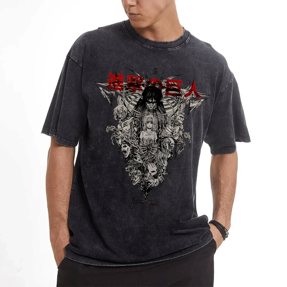 25 New Attack Giant Vintage Pattern Eren Jager Y2k Men Short Sleeve Shirts Clothing Top Men Anime Cotton Retro Washed T-shirt
25 New Attack Giant Vintage Pattern Eren Jager Y2k Men Short Sleeve Shirts Clothing Top Men Anime Cotton Retro Washed T-shirt
