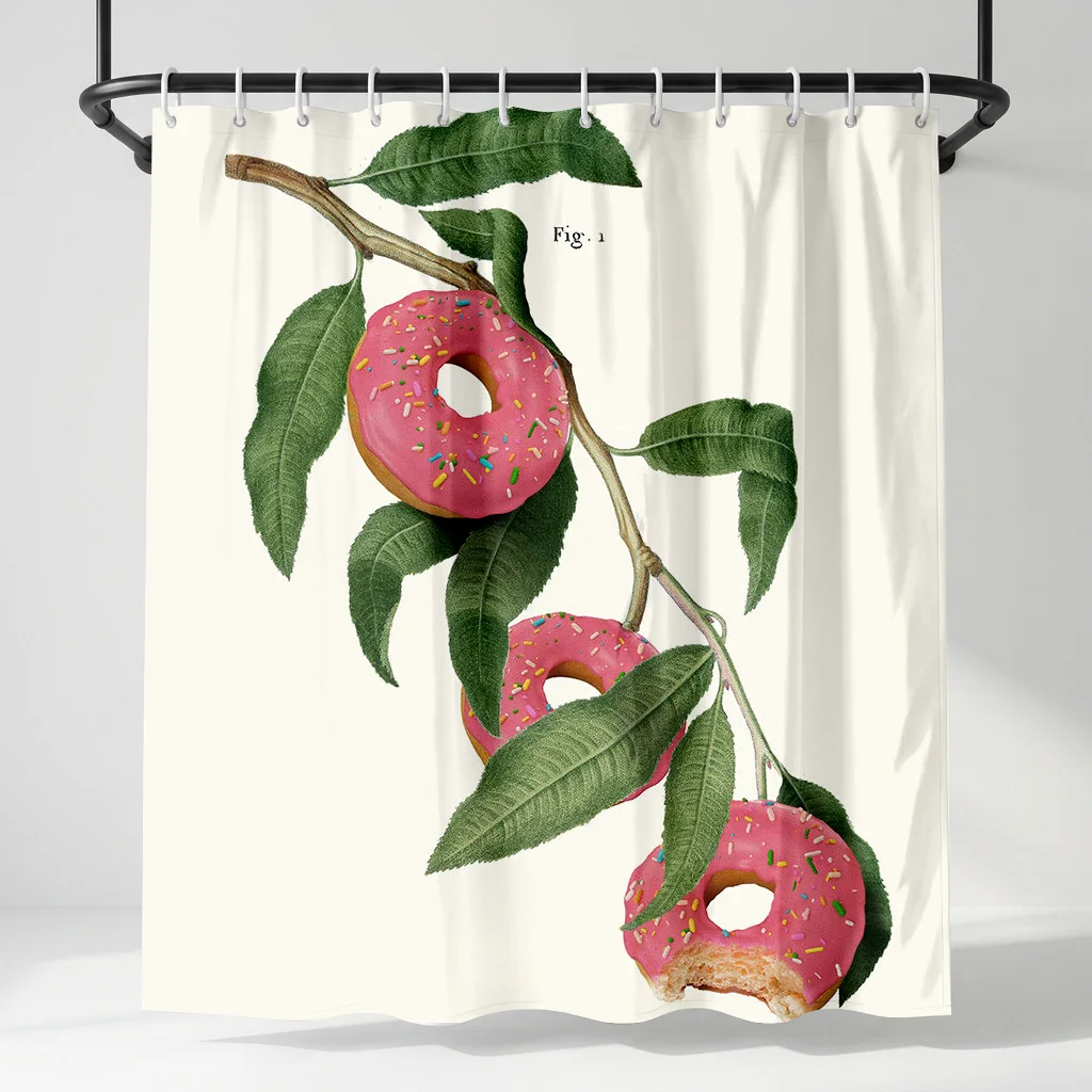 Сюрреалистичная занавеска для душа с розовыми пончиками и растениями, креативная пародия на фруктовые деревья, причудливый декор для ванной в стиле гурманской эстетики
Сюрреалистичная занавеска для душа с розовыми пончиками и растениями, креативная пародия на фруктовые деревья, причудливый декор для ванной в стиле гурманской эстетики