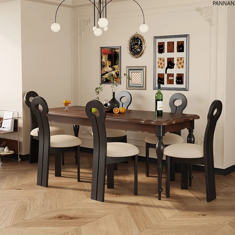 All solid wood dining table dining chair combination light luxury home restaurant large board table square table
All solid wood dining table dining chair combination light luxury home restaurant large board table square table