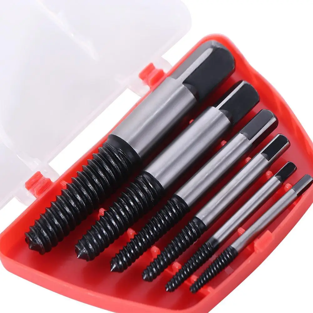6pcs Non-slip Broken Screw Extractor Convenient Efficient Bolt Remover Professional Carbon Steel Drill Bit Set Pipeline Worker
6pcs Non-slip Broken Screw Extractor Convenient Efficient Bolt Remover Professional Carbon Steel Drill Bit Set Pipeline Worker