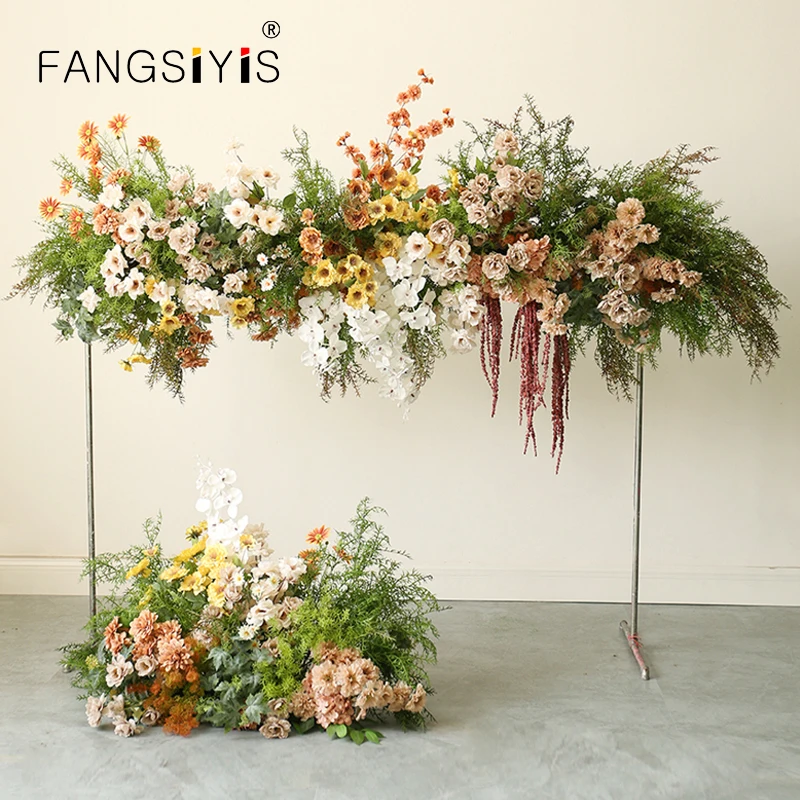 Customized yellow simulation flower ball flower row wedding decoration floral background set photography background decoration
Customized yellow simulation flower ball flower row wedding decoration floral background set photography background decoration