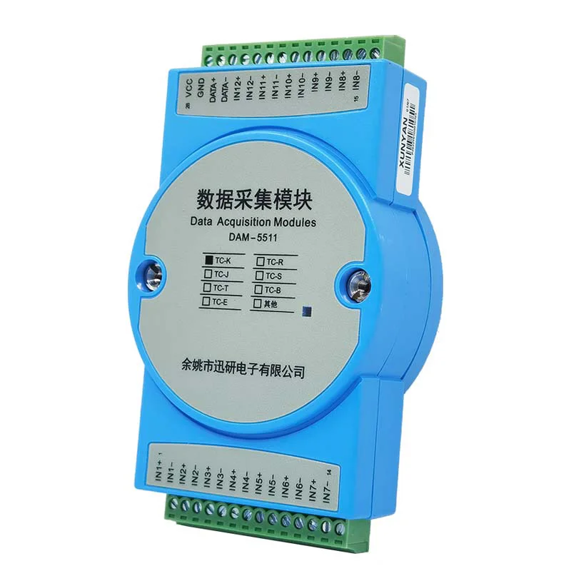 12-channel K-type Thermocouple Acquisition To RS485 MODBUS Module Isolation Converter DAM-5511
12-channel K-type Thermocouple Acquisition To RS485 MODBUS Module Isolation Converter DAM-5511