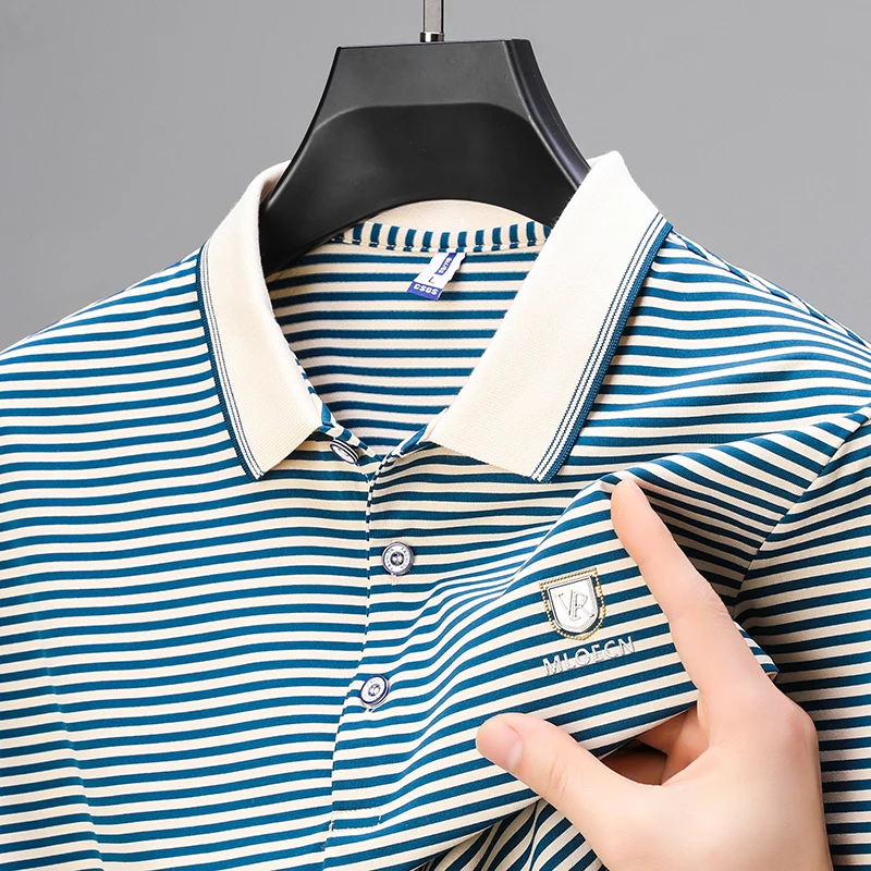 High End Brand Men's Printed Striped Polo Shirt Designer Summer Hot Selling Short Sleeved Lapel T-Shirt Breathable Cool Menswear
High End Brand Men's Printed Striped Polo Shirt Designer Summer Hot Selling Short Sleeved Lapel T-Shirt Breathable Cool Menswear