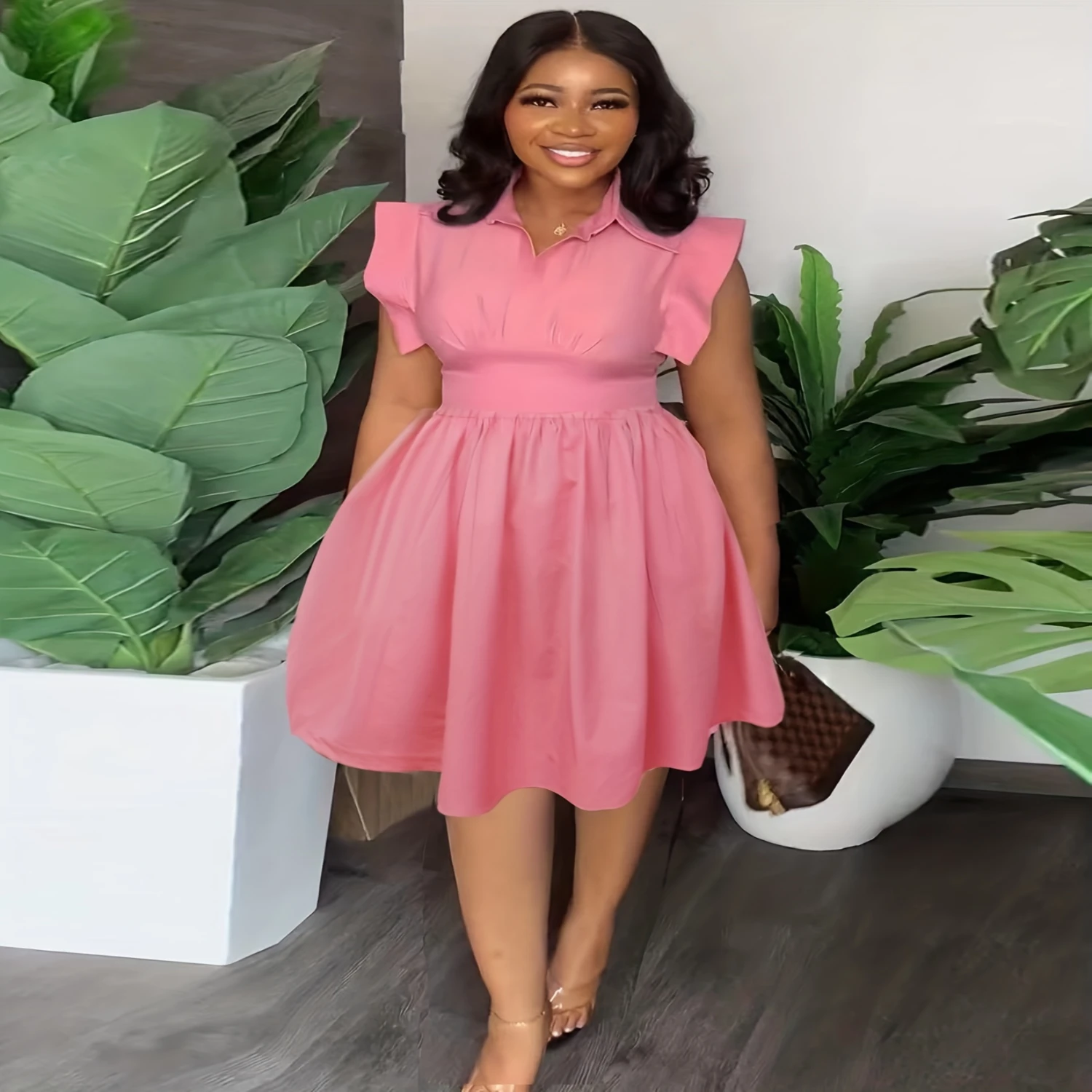 Chic Sleeveless Ruffle Dress - Slimming Waistline - Casual Collared Sundress for Women
Chic Sleeveless Ruffle Dress - Slimming Waistline - Casual Collared Sundress for Women
