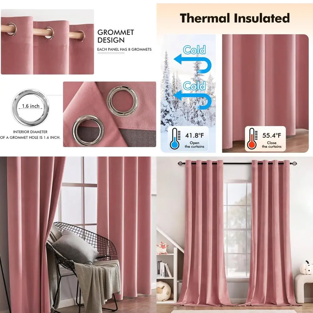 Термоизолированные румяно-розовые бархатные шторы, звукоизоляционные и затемняющие комнаты, длина 96, набор из 2 штук для домашнего кинотеатра, комнаты для девочек, свадьбы
Термоизолированные румяно-розовые бархатные шторы, звукоизоляционные и затемняющие комнаты, длина 96, набор из 2 штук для домашнего кинотеатра, комнаты для девочек, свадьбы