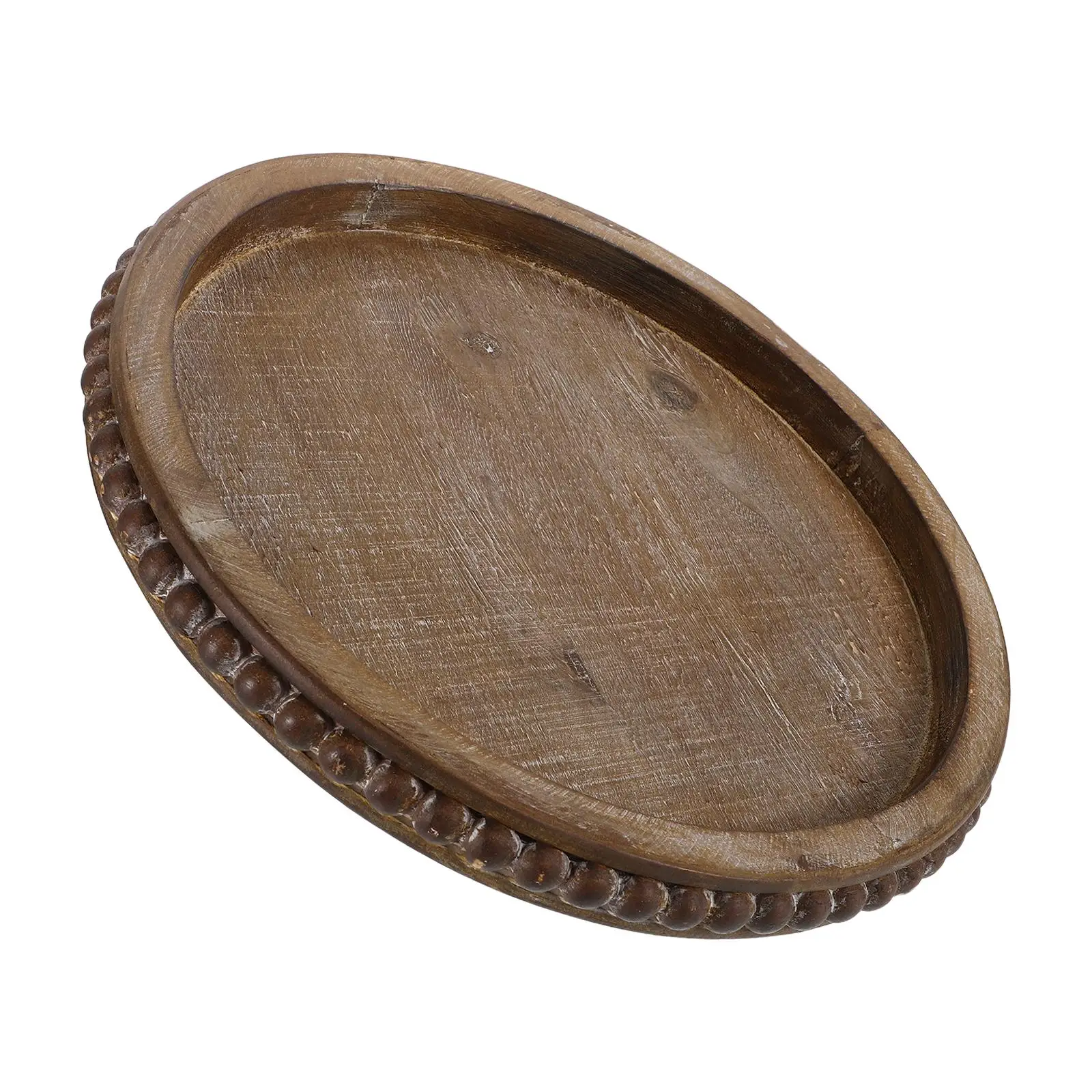 Wooden Decorative Tray Round Serving Kitchen Coffee Table French Style Vintage Home Tea Shop Restaurant Display Storage Durable
Wooden Decorative Tray Round Serving Kitchen Coffee Table French Style Vintage Home Tea Shop Restaurant Display Storage Durable
