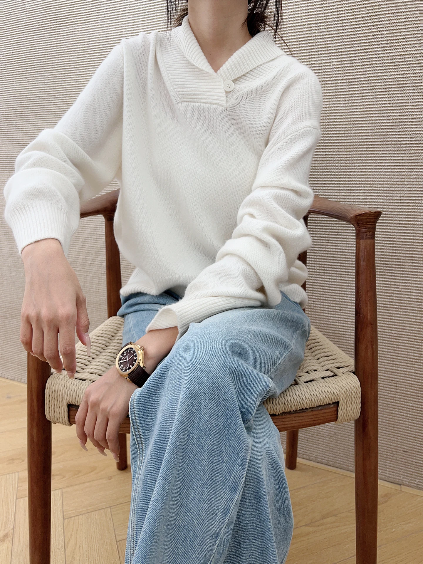 Slimming Effectiven Full Camere Knitted Loose Sle Turn-down Collar Sweater Ele Faionable Commute ential
Slimming Effectiven Full Camere Knitted Loose Sle Turn-down Collar Sweater Ele Faionable Commute ential