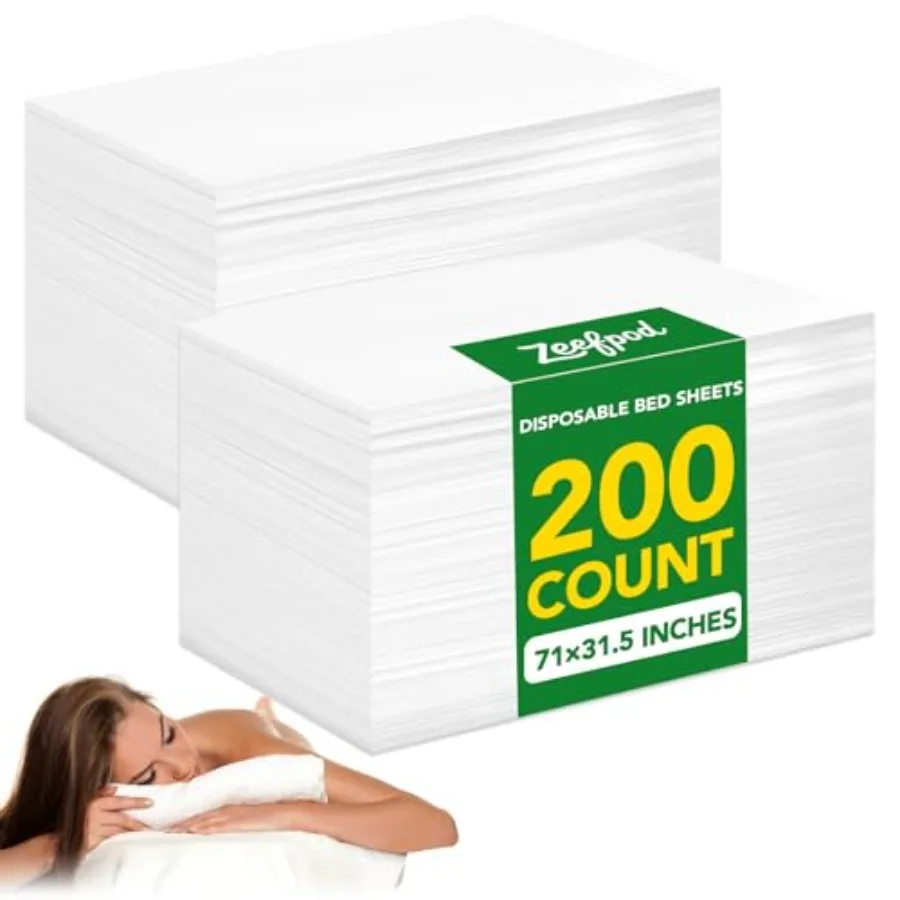 200Pcs Disposable Massage Table Sheets 31.5" x 71" Non-Woven Fabric massage table cover for Hygiene and Comfort in Tattoo, Spa
200Pcs Disposable Massage Table Sheets 31.5" x 71" Non-Woven Fabric massage table cover for Hygiene and Comfort in Tattoo, Spa