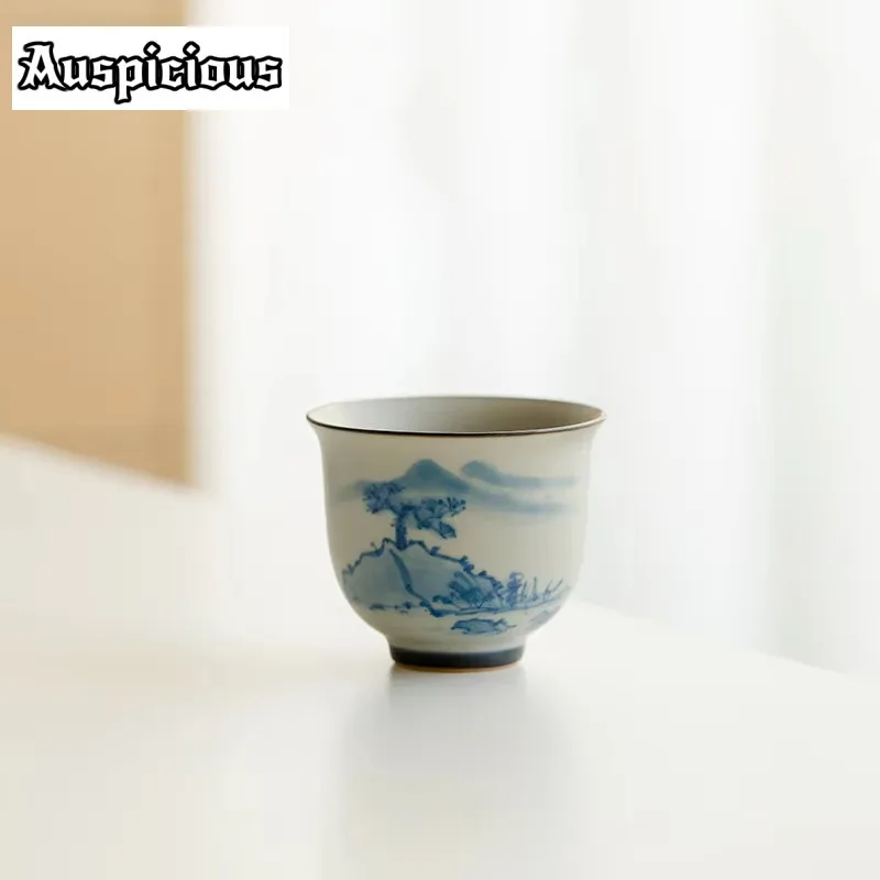 2pc/set Retro Matte Glaze Ceramic Teacup Pure Hand-painted Landscape Master Cup Household Chinese Single Mug Kung Fu Teaset 35ml
2pc/set Retro Matte Glaze Ceramic Teacup Pure Hand-painted Landscape Master Cup Household Chinese Single Mug Kung Fu Teaset 35ml