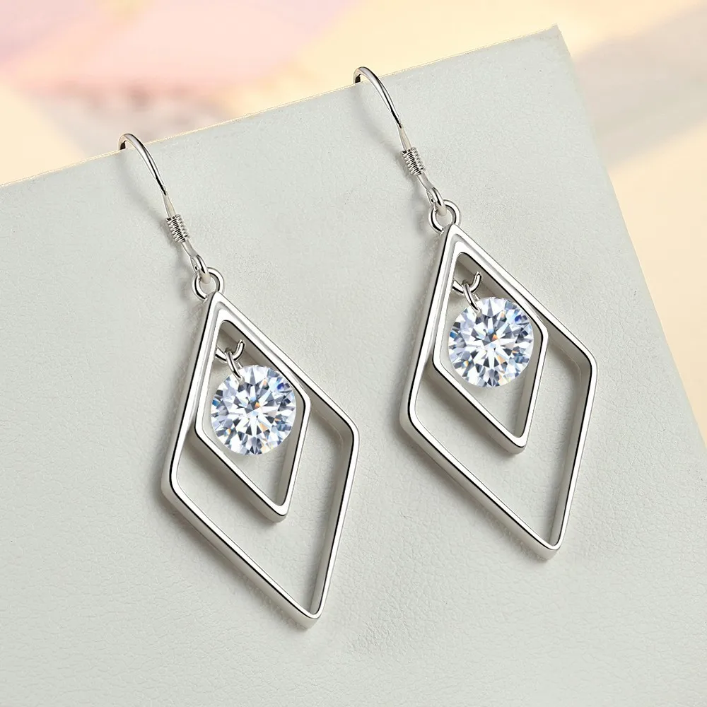 Buyee 925 Sterling Silver Female Big Dangle Earring White Crystal Drop Earring for Women Fashion Party Fine Jewelry Earring Gift
Buyee 925 Sterling Silver Female Big Dangle Earring White Crystal Drop Earring for Women Fashion Party Fine Jewelry Earring Gift