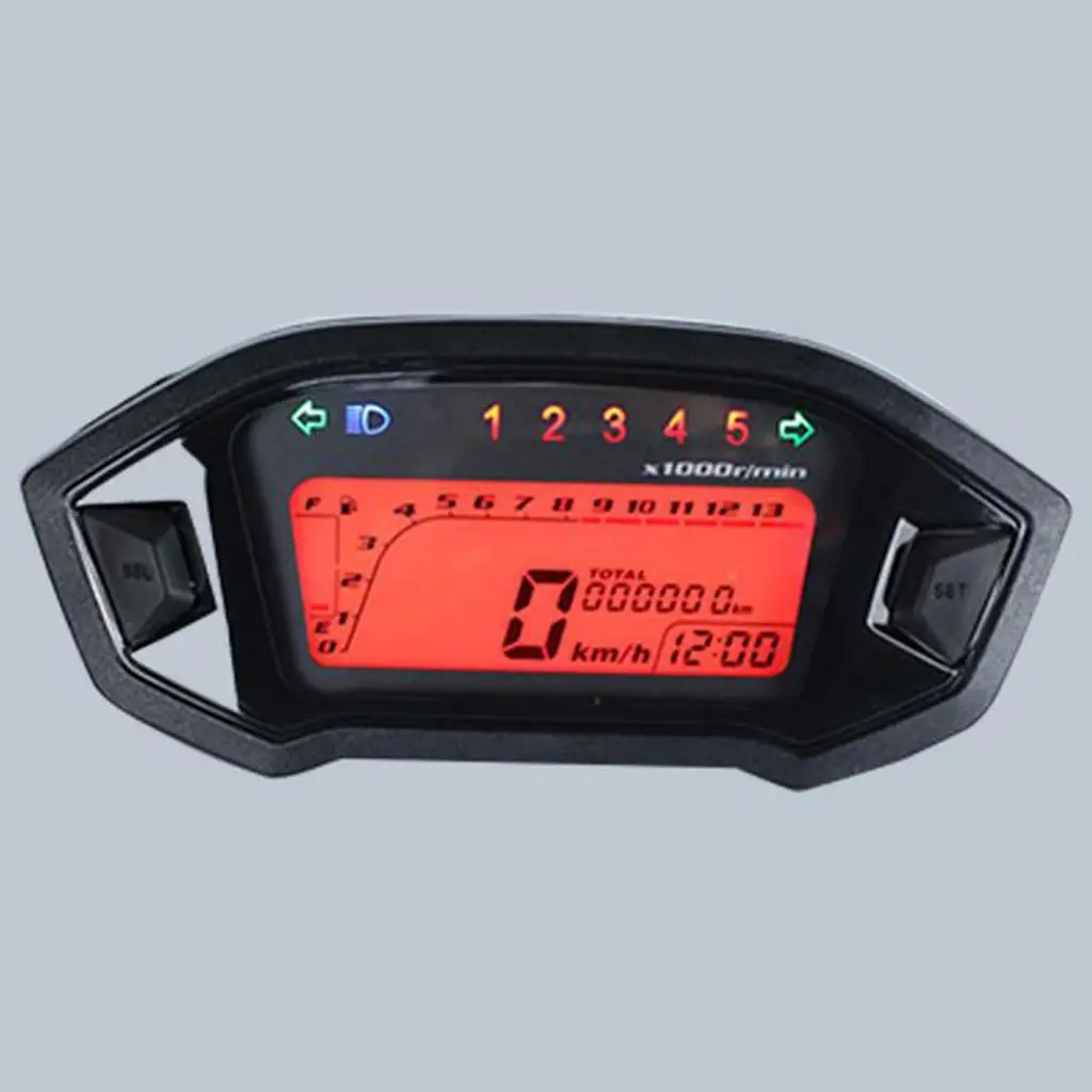 Digital Motorcycle Speedometer with Odometer Tachometer Lcd Panel Fuel Gear Indicator for Scooter Moped 12v
Digital Motorcycle Speedometer with Odometer Tachometer Lcd Panel Fuel Gear Indicator for Scooter Moped 12v