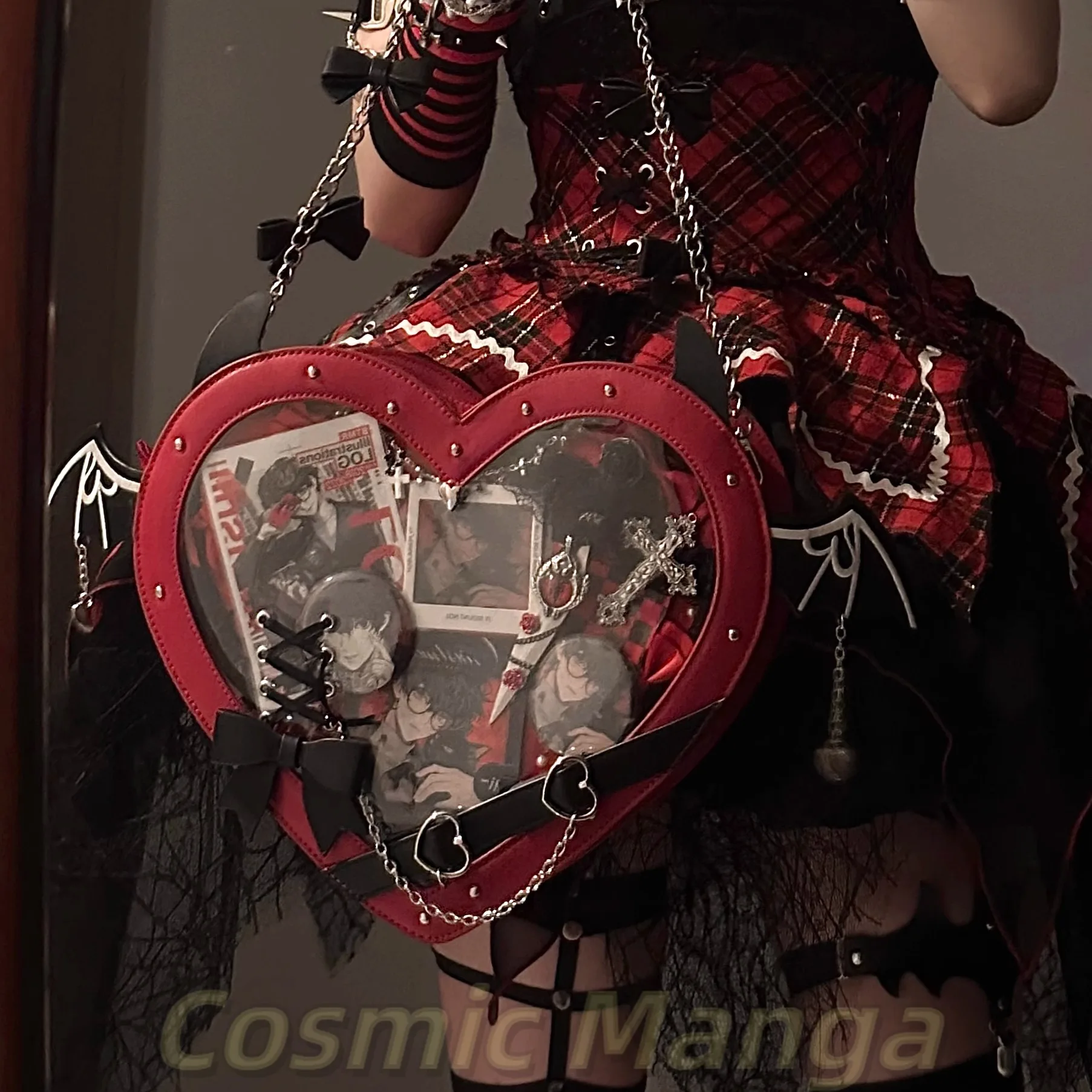 Love Little Devil Crossbody Bag Lolita Transparent Shoulder Bag PU Bag Cosplay Halloween birthday Gift
Love Little Devil Crossbody Bag Lolita Transparent Shoulder Bag PU Bag Cosplay Halloween birthday Gift