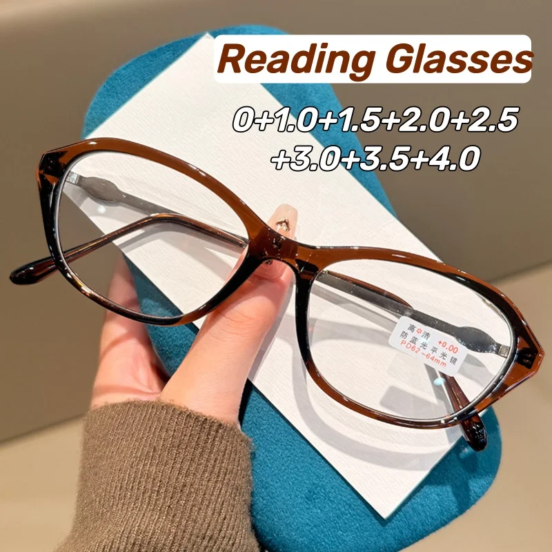 Retro Small Oval Reading Glasses Women Brand Design Anti Blue Light Presbyopia Glasses with Plus Diopters Diopter 0 To +4.0
Retro Small Oval Reading Glasses Women Brand Design Anti Blue Light Presbyopia Glasses with Plus Diopters Diopter 0 To +4.0
