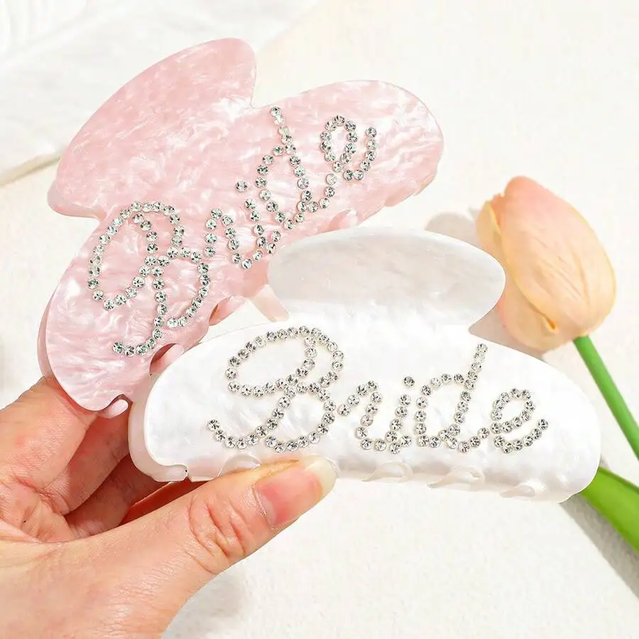 Acrylic Rhinestone Bride Hair Claw Clip For Wedding Bridal Shower Bachelorette Party
Acrylic Rhinestone Bride Hair Claw Clip For Wedding Bridal Shower Bachelorette Party