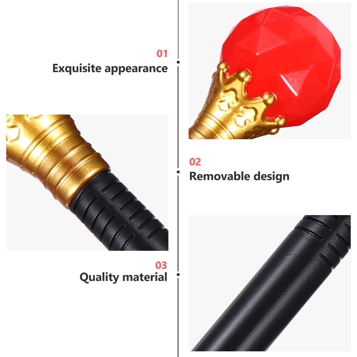 3pcs Scepter Toy Round Head W Props Plastic Halloween Costume Stage Performance Reusable Low Price Fits Most Adults Teens
3pcs Scepter Toy Round Head W Props Plastic Halloween Costume Stage Performance Reusable Low Price Fits Most Adults Teens