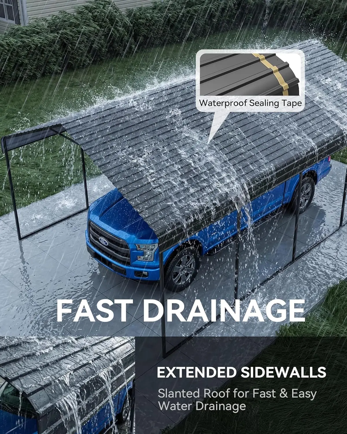 12x20FT Thickened Galvanized Carport, 1.0mm Frame 0.25mm Roof Panel, Weatherproof Outdoor Vehicle Storage Shelter, Customized
12x20FT Thickened Galvanized Carport, 1.0mm Frame 0.25mm Roof Panel, Weatherproof Outdoor Vehicle Storage Shelter, Customized