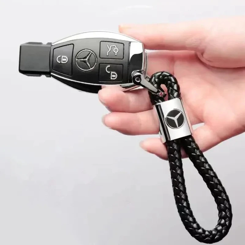 Leather Rope Car Keychain Hand Braided Horseshoe Buckle Keychain for Mercedes Benz B/C/E/S Class A Class C200L GLC GLK CLA GLA
Leather Rope Car Keychain Hand Braided Horseshoe Buckle Keychain for Mercedes Benz B/C/E/S Class A Class C200L GLC GLK CLA GLA