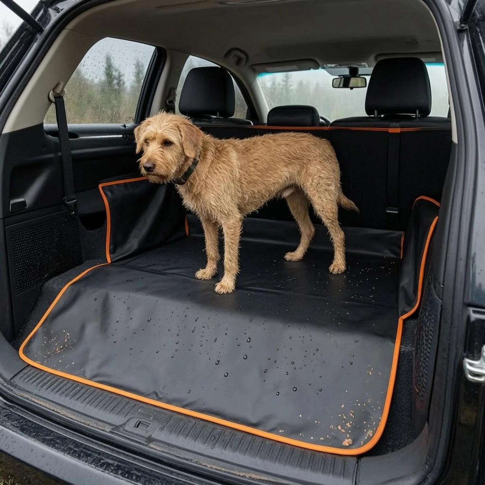 Pet Trunk Mat Raised Sidewall Waterproof Trunk Liner Cargo Area Liner Coated Material Pet Cargo Mat Orange Edging
Pet Trunk Mat Raised Sidewall Waterproof Trunk Liner Cargo Area Liner Coated Material Pet Cargo Mat Orange Edging