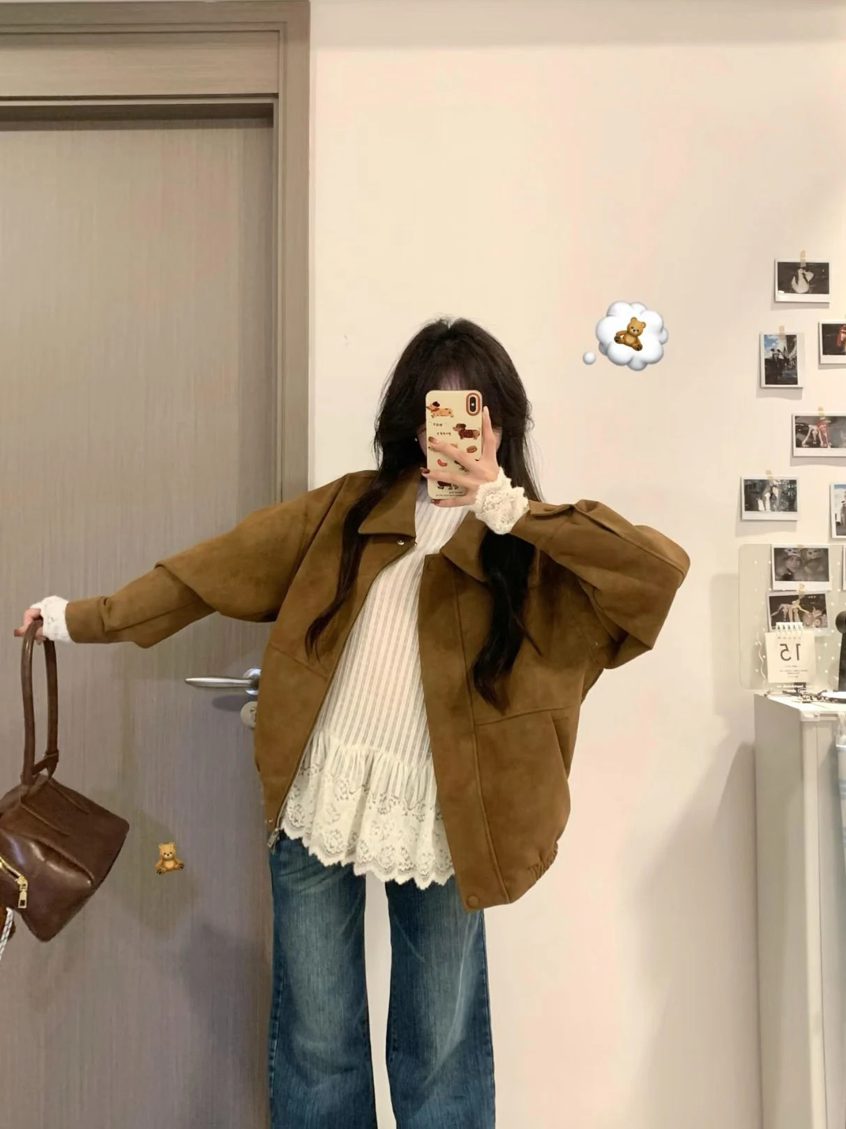 Retro Lapel Suede Jacket Women's Loose Casual Brown Korean Style Spring New Arrival Short Coat Button Closure Pure Color
Retro Lapel Suede Jacket Women's Loose Casual Brown Korean Style Spring New Arrival Short Coat Button Closure Pure Color