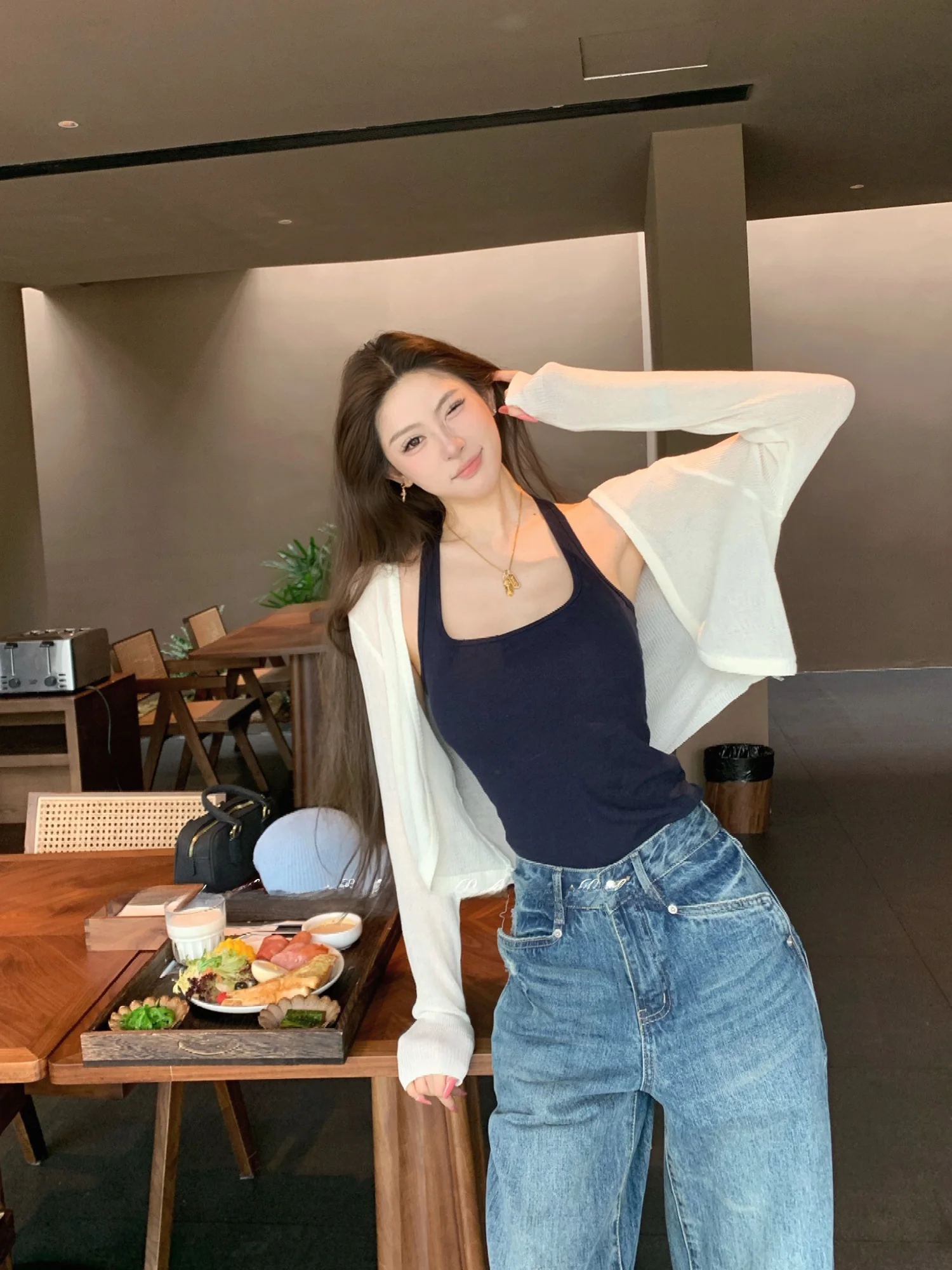 F PROJECT Summer Women's Short Knitted Open Cardigan Sun Protection Light Weight Shawl Long Sleeve UV Protection Outerwear
F PROJECT Summer Women's Short Knitted Open Cardigan Sun Protection Light Weight Shawl Long Sleeve UV Protection Outerwear