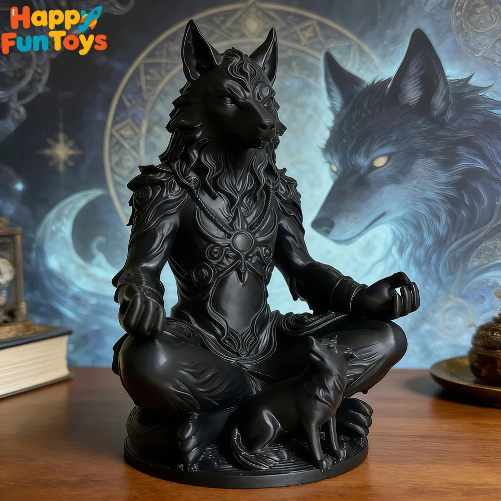 Gothic Werewolf & Cub Meditation Statue - Dark Fantasy Wolf Totem for Shelf, Eerie Zen Decor & Collectible Gifts
Gothic Werewolf & Cub Meditation Statue - Dark Fantasy Wolf Totem for Shelf, Eerie Zen Decor & Collectible Gifts
