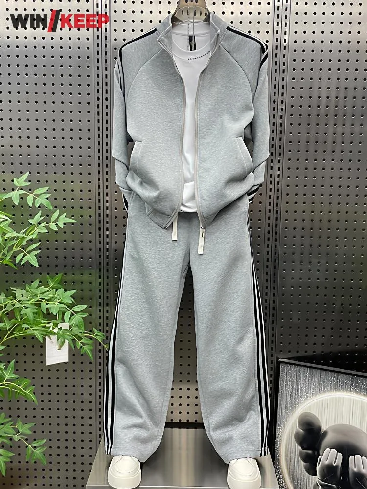 Men Outdoor Running Set Zipper Stand Collar Sportswear Sets Sweatshirt Patchwork Pants Two Piece Set Jogging Training Tracksuit
Men Outdoor Running Set Zipper Stand Collar Sportswear Sets Sweatshirt Patchwork Pants Two Piece Set Jogging Training Tracksuit