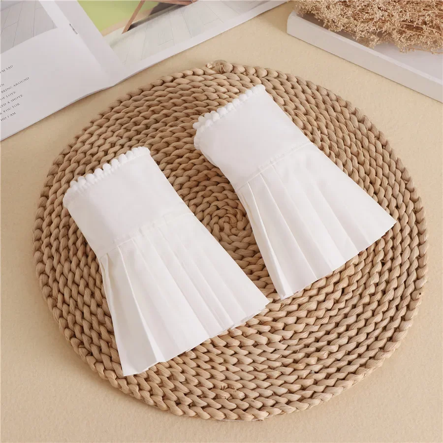 Chiffon Fake Flare Sleeves Girls Pleated False Cuffs for Women Sweater Wrist Warmers Female White Horn Cuffs Accessories
Chiffon Fake Flare Sleeves Girls Pleated False Cuffs for Women Sweater Wrist Warmers Female White Horn Cuffs Accessories