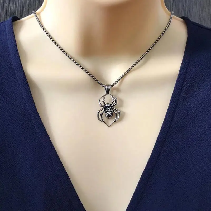 Vintage Hip Hop Punk Spider Pendant Chain Necklace For Women Men On The Neck Fashion Jewelry Gift Silver Color Choker
Vintage Hip Hop Punk Spider Pendant Chain Necklace For Women Men On The Neck Fashion Jewelry Gift Silver Color Choker