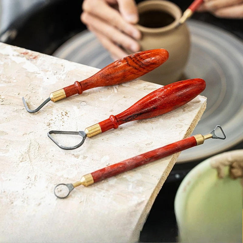 Pottery Tool Red Flower Pear Tungsten Steel Double-headed Clay Sculpture Scraping Texture Tool Special for Artists
Pottery Tool Red Flower Pear Tungsten Steel Double-headed Clay Sculpture Scraping Texture Tool Special for Artists