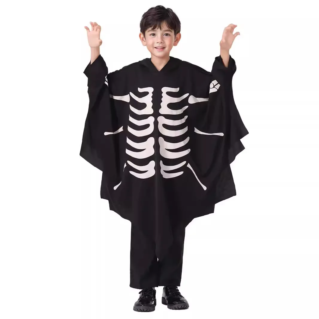 Kid Skeleton Bat Cosplay Cape Costume Boys Girls Horror Themed Party Ghost Bone Scary Clothes For Halloween Costumes
Kid Skeleton Bat Cosplay Cape Costume Boys Girls Horror Themed Party Ghost Bone Scary Clothes For Halloween Costumes